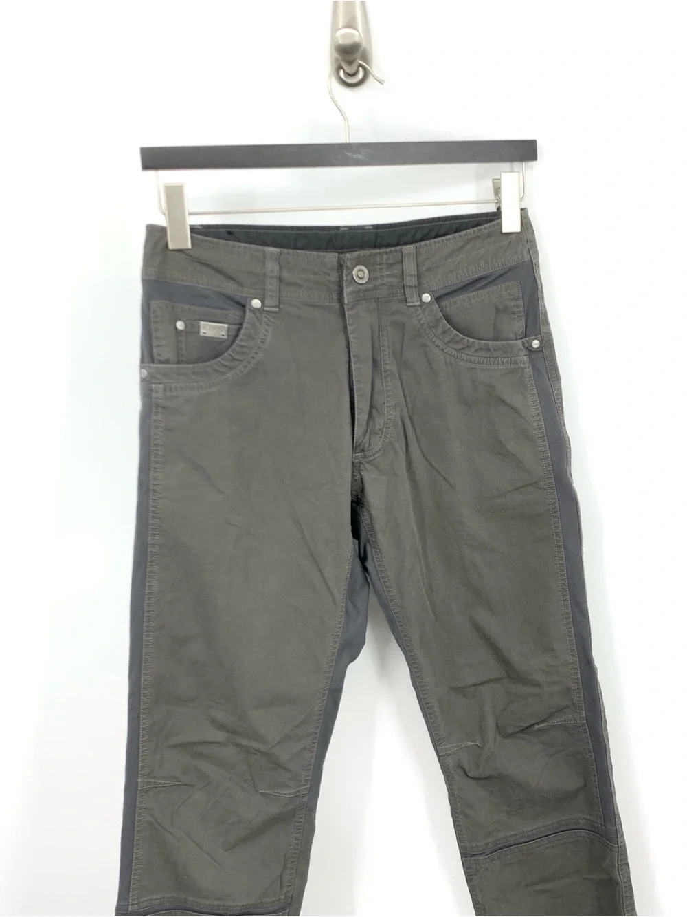 KUHL Men Size 30 x 32 Pants Dark Gray Straight Leg Radikl Stretch Panels Khakis